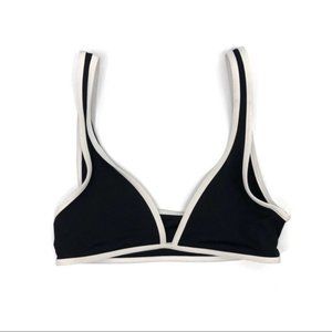 L SPACE Mickee Bikini Top Black White XS